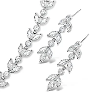 Cubic Zirconia Necklace & Earrings Set 131629