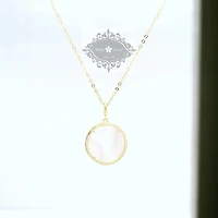 Gold Plated Sterling Silver Cubic Zirconia Compass Necklace 155308