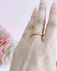 Gold Plated Sterling Silver Cubic Zirconia Ring