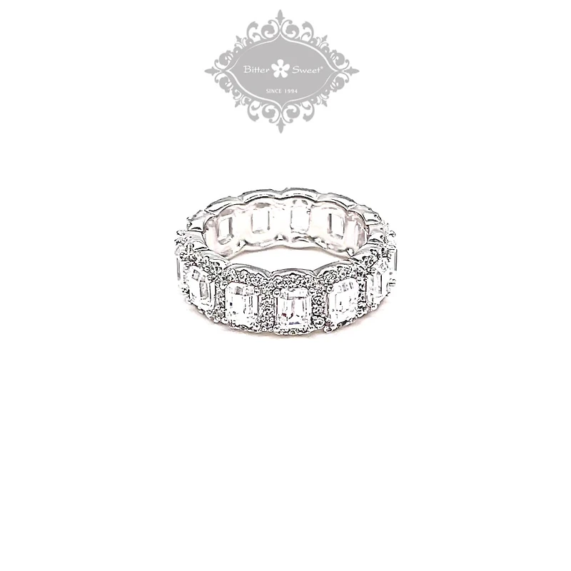 Sterling Silver Cubic Zirconia Eternity Ring