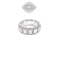Sterling Silver Cubic Zirconia Eternity Ring