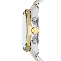 Armani Exchange Two-Tone Chronograph Watch Green Dial AX1966 154689