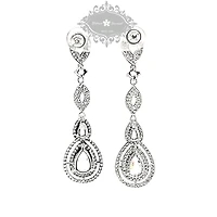 Bridal Cubic Zirconia Tear Drop  Earrings 125963