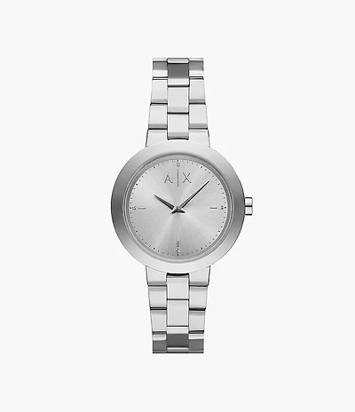 Armani Exchange Two-Hand Stainless Steel Silver Watch 154683