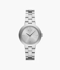 Armani Exchange Two-Hand Stainless Steel Silver Watch 154683