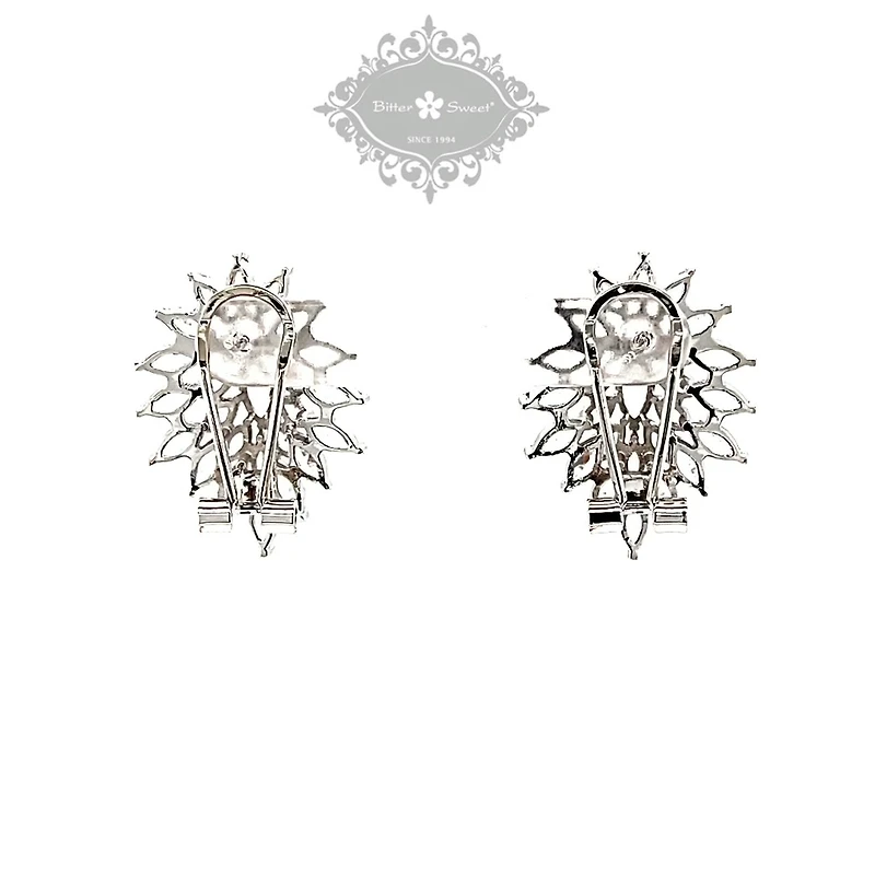 Bridal Sliver Cubic Zirconia Stud Earrings 139550