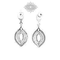 Bridal Silver Cubic Zirconia Drop Earrings 145939