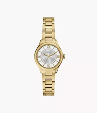 Fossil Gilmore Three-Hand Gold-Tone Stainless Steel Watch 155361