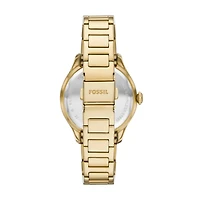 Fossil Gilmore Three-Hand Date Gold-Tone Stainless Steel Watch 155360