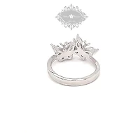 Sterling Silver Cubic Zirconia Butterfly Ring