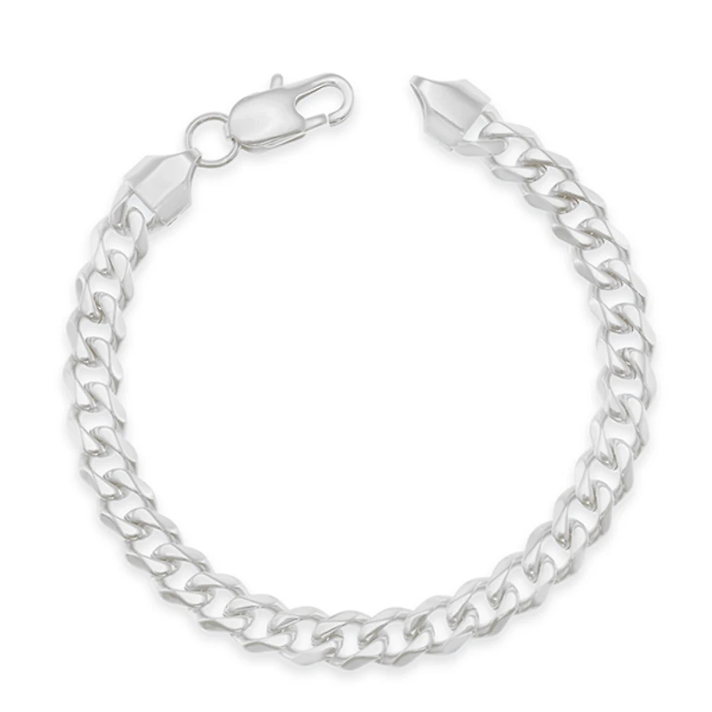 Stainless Steel Silver 7mm Cuban Link Bracelet 148735