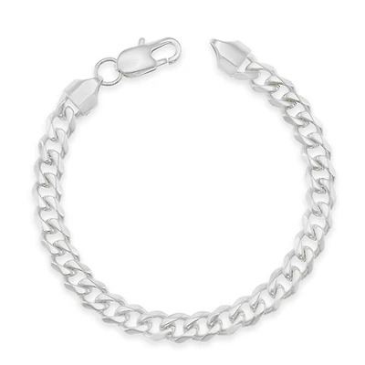 Stainless Steel Silver 7mm Cuban Link Bracelet 148735