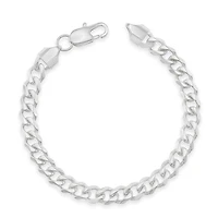 Stainless Steel Silver 7mm Cuban Link Bracelet 148735