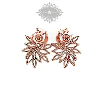 Rose Gold Cubic Zirconia Stud Earrings 142890
