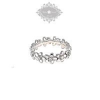 Sterling Silver Cubic Zirconia Flower Ring 151153