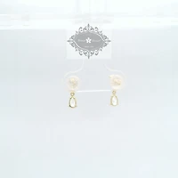 10k Yellow Gold Cubic Zirconia Tear Drop Earrings 155646