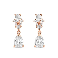 Bridal  Rose Gold  Cubic Zirconia Earrings 155172