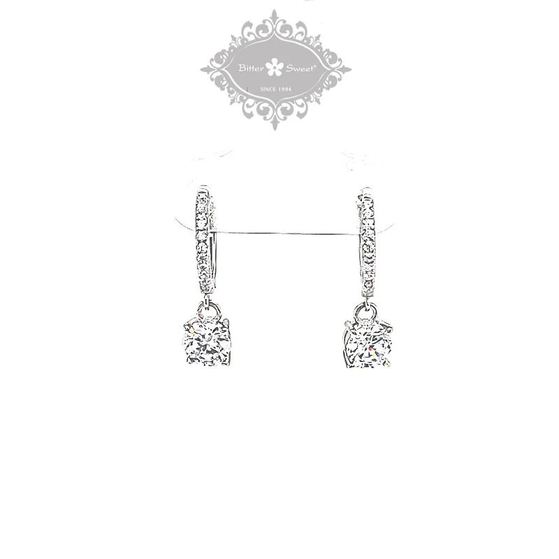 Sterling Silver Cubic Zirconia Hoop Earrings 151247