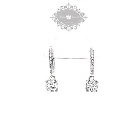 Sterling Silver Cubic Zirconia Hoop Earrings 151247