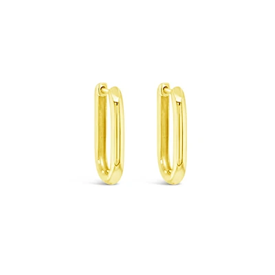 Gold Plated Sterling Silver Plain U shape Huggies 154838