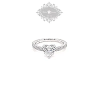 Sterling Silver Heart Cubic Zirconia Ring 151771
