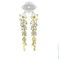 Bridal Gold Cubic Zirconia Drop Earrings