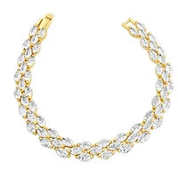 Bridal Gold Cubic Zirconia Marquise   Bracelet 155190