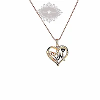 Rosegold Plated Sterling Silver Cubic Zirconia Mom Necklace 149143