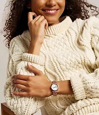 Fossil Gilmore Three-Hand Rose Gold-Tone Stainless Steel Watch 155362