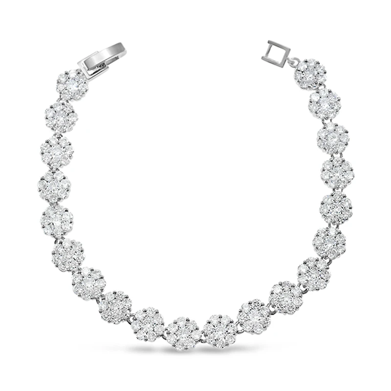 Bridal Silver Cubic Zirconia Bracelet 125953