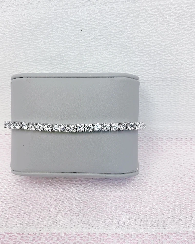 Sterling Silver 4mm Cubic Zirconia Tennis Bracelet 113761