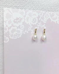 Gold Plated Sterling Silver Pearl Earrings 152283