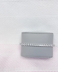 Sterling Silver 4mm Cushion Cubic Zirconia Tennis Bracelet 151078