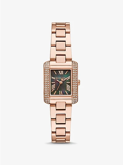 Michael Kors Emery Three-Hand Rose Gold-Tone Stainless Steel Watch MK4868 154464