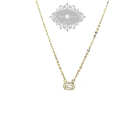 Gold Plated Sterling Silver Cubic Zirconia Necklace