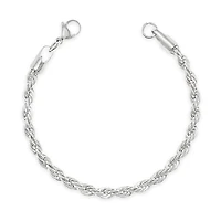 Stainless Steel Silver 5mm Rope Bracelet 148744