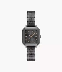 Armani Exchange Three-Hand Gunmetal Stainless Steel Watch 155349