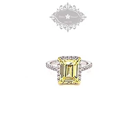 Sterling Silver Yellow Cubic Zirconia Ring 151560