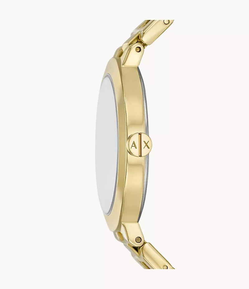 Armani Exchange Two-Hand Gold-Tone Stainless Steel Watch 155351