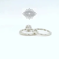 Sterling Silver Vintage  Cubic Zirconia Set  Ring 155020