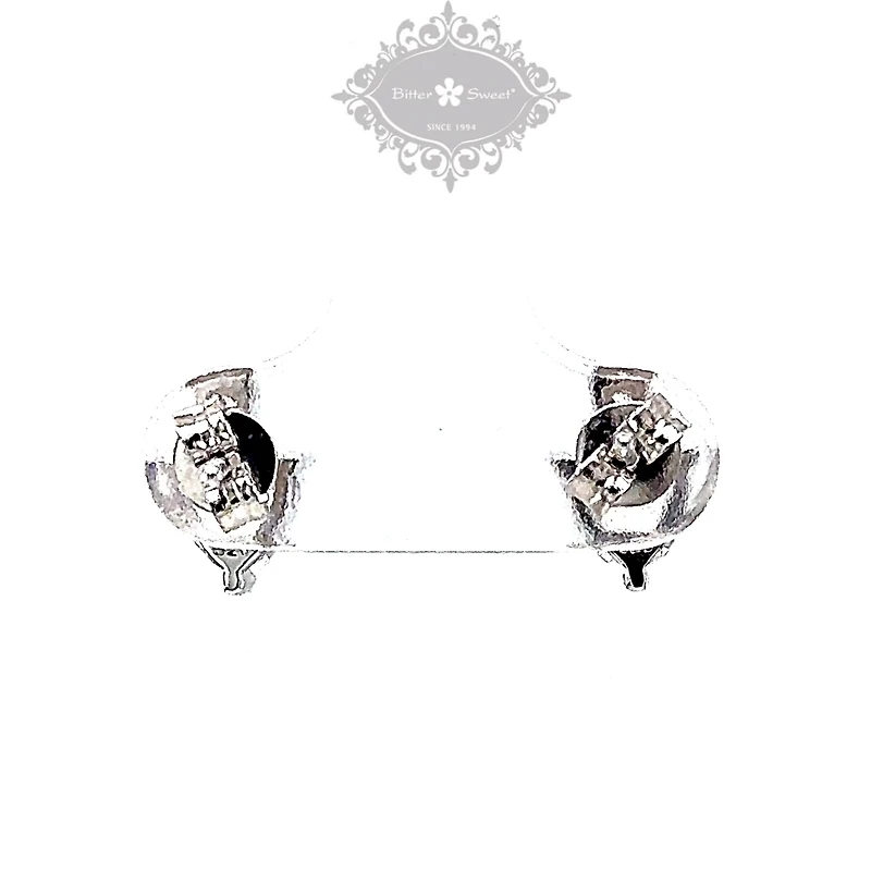 Sterling Silver Cubic Zirconia Heart Earrings 148603