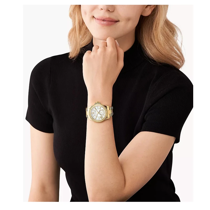 Michael Kors Everest Three-Hand Gold-Tone 150290
