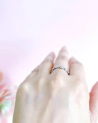 Sterling Silver Cubic Zirconia Flower Ring 151153
