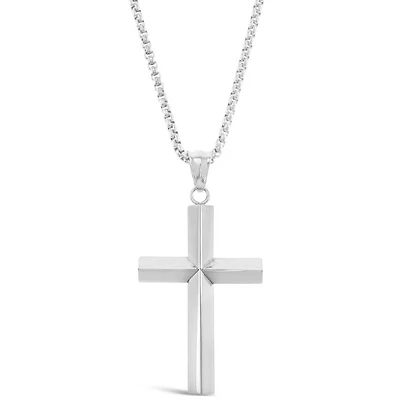 Stainless Steel Silver Cross Necklace 150154
