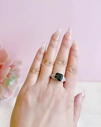 Sterling Silver Mint Cubic Zirconia Ring 153438