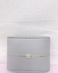 Gold Plated Sterling Silver Cubic Zirconia Bracelet