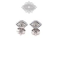 Sterling Silver Cubic Zirconia Evil Eyes Earrings 139419