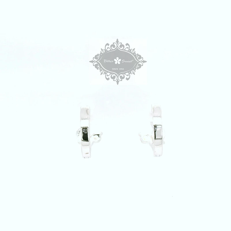Sterling Silver Cubic Zirconia Huggie Earrings