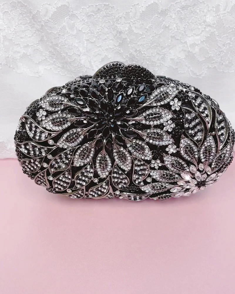 Crystal Flower Handbag Clutch 150209
