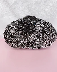 Crystal Flower Handbag Clutch 150209